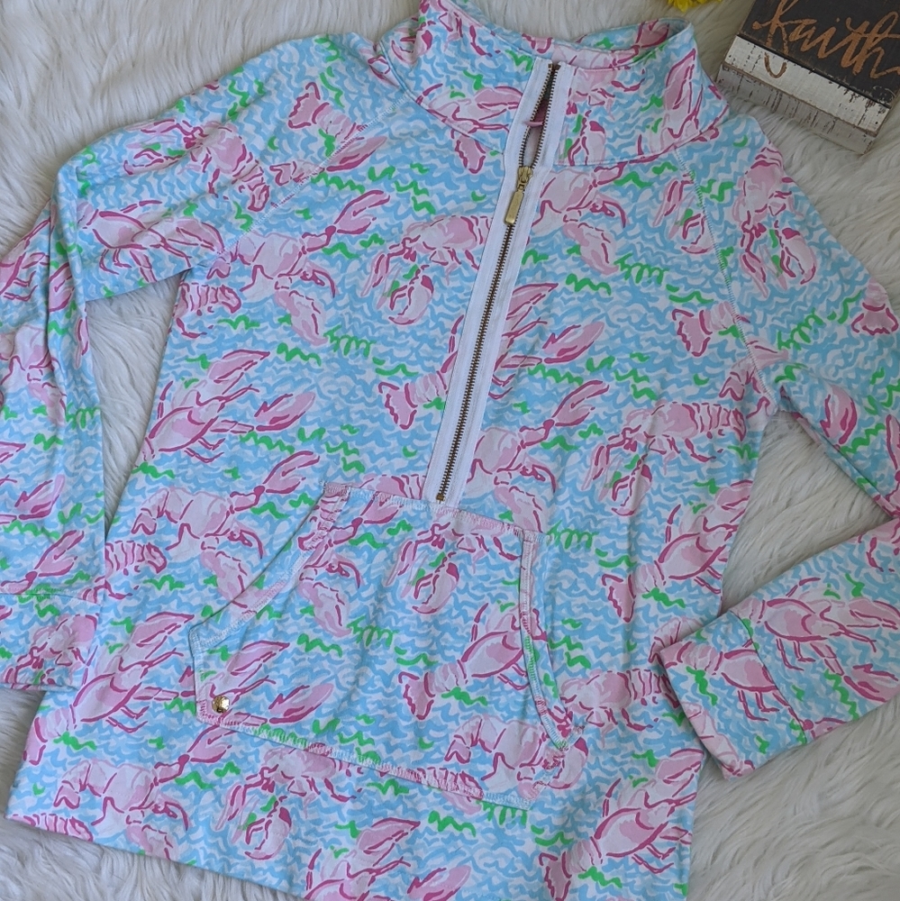 Lilly Pulitzer "Lobstah Roll" Lobster Print Top